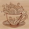 Simple Cup Design for Crafting Projects A simple cup design used as clip art or stencil for crafting and DIY projects.