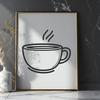 Artistic Coffee Cup DXF - Free Commercial Use Download