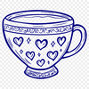 Cup Image In DXF File Format For Free Download