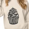 Delicious Vintage Cupcake Design A vector design of a traditional-style dessert cupcake with fondant details.