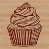 Free Cupcake Illustration A single serving dessert cupcake made from cake with frosting.