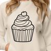 Classic Cupcake Design Vector Illustration Illustration of a classic cupcake design with intricate details in a stylized format.