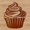 Beautiful Cake Design Graphics Vector illustration of a decorated cupcake with frosting and sprinkles, suitable for graphic design projects.