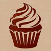 Simple Cupcake Design A simple design of a single cupcake on a white background.