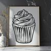 Artistic Cupcake Vector Illustration In SVG For Free Download