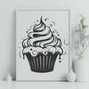 Beautiful Cupcake In SVG Free Commercial Use Download