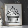 Cupcake Vector Image In SVG, PNG, PDF And DXF Formats