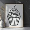 Artistic Cupcake In SVG - For Free Download, Commercial Use