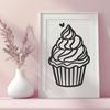 Creative Cupcake Drawing In PNG For Free Download