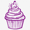 Free Unique Cupcake Digital Artwork SVG - Commercial Use