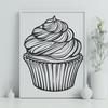 Beautiful Cupcake - DXF Format