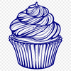 Free Beautiful Cupcake Vector Art