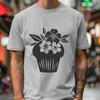 Floral Cupcake In PDF & PNG