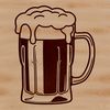 Beer Filled Glass Vector Graphic A clear illustration of a glass filled with beer.