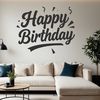 SVG graphic for a happy birthday quote with clean vector design for cutting machine or laser engraving.