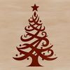 Decorative Christmas tree illustration in vector format for commercial or personal use.