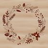 Elegant Floral Design SVG Floral wreath design for crafting projects with clean lines and detailed illustrations.