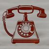 Telephone Illustration A simple illustration of a telephone with a clean design, suitable for digital use.