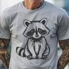 An editable SVG graphic of a raccoon suitable for digital design and cutting projects.