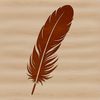 A detailed illustration of a single feather in various formats including vector SVG.