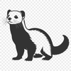 Cute Ferret Design for Cutting Machines Free vector ferret image designed for cutting machines like Cricut or laser engraving.