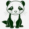 Free Vector Art of a Ferret Silhouette Simple ferret silhouette designed as a free downloadable SVG file for various crafting projects.