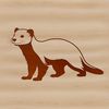 Cute Ferret Silhouette Graphics An SVG graphic representation of a ferret, suitable for digital use.