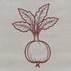 Radish Illustration SVG Design Illustrated radish graphic with clean lines and detailed texture suitable for cutting machines or vector art.