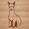Free SVG Clip Art Alpaca Download A single alpaca standing in a natural landscape.