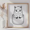 Friendly Pocket Alpaca Icon SVG illustration of a friendly alpaca in a pocket-sized design.