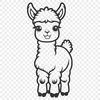Beautiful Peruvian Alpaca Design An illustration of a Peruvian alpaca in a natural habitat.