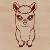 Whimsical Alpaca Portrait In Vector Format An illustration of a friendly alpaca in a natural environment.