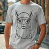 A digital illustration of a South American camelid, specifically an alpaca.