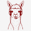 Stylized Alpaca Animal Vector Art A stylized illustration of a South American alpaca animal, suitable for vector art projects.