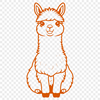Adorable Alpaca Clipart Design Free alpaca clip art design for digital use.