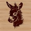 Adorable Donkey Head Illustration A hand-drawn illustration of a cute donkey's head, suitable for vector design and cutting machine projects.