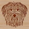 Free Havanese Clip Art for Design Projects A close-up illustration of a Havanese dog's head, suitable for vector art and digital design.