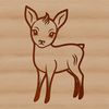 Adorable Forest Companion A standing deer with a cute expression, designed as a vector image for digital use.