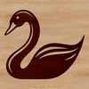 Cute Swan Line Art Design A simple line drawing of a cute swan in a vector format.