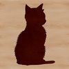 Adorable Cartoon Cat Vector A cute cartoon cat sitting on its haunches, created as vector art suitable for various digital applications.