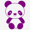 Panda Outline Illustration A digital illustration of a panda bear in a simple outline style.