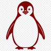 Upright Penguin Illustration A stylized illustration of a penguin standing upright on one foot.