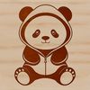 Cute Asian Animal in Hooded Sweater A digital illustration of a wild panda wearing a hooded sweater.