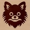 A high-quality digital illustration of a small, fluffy Pomeranian dog's head with detailed fur texture.