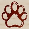 Animal Paw Print Illustration A simple illustration of an animal paw print with clean lines and clear details.