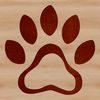 Animal paw print design in vector format for crafting and printing.