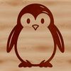 Cute Line Art Penguin Design A simple line drawing of a penguin in a playful pose.