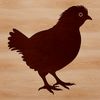 Vector Chicken Design Clip Art A simple illustration of a chicken, suitable for various digital designs.