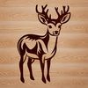 A close-up of a cute deer standing on its hind legs.