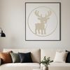 Cute cartoon reindeer illustration suitable for Christmas decorations or designs.